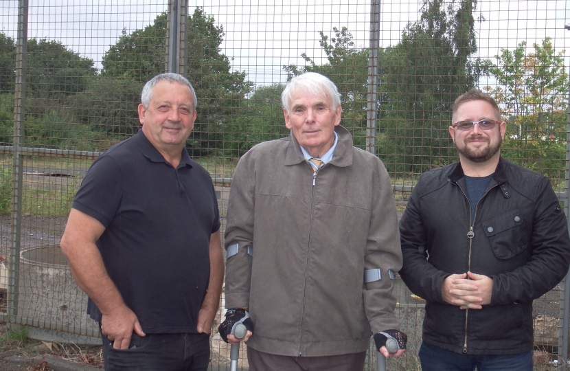 Cllr's Lapsa, Skinner and Mayer on the former Canley sports and social club Marler road