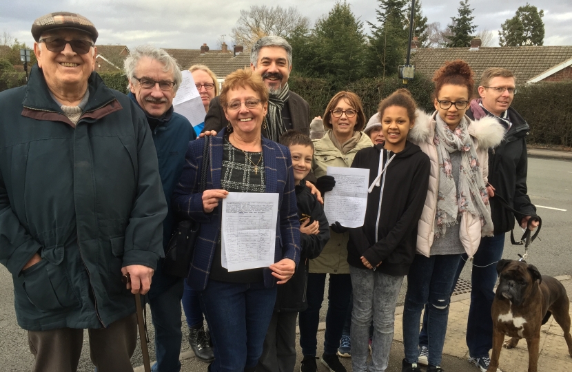 Campaigners with Cllr Lepoidevin on Broad Lane