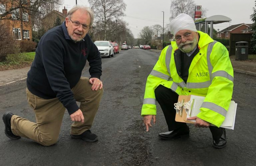 A local resident with Cllr Birdi