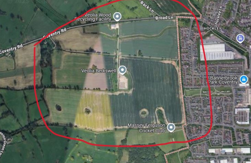 Potential development site, courtesy of Google
