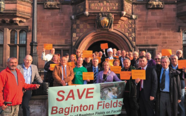 Recent Save our Greenbelt protests Coventry