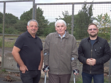 Cllrs Lapsa, Skinner and Mayer at the site where Student village’ is planned on the former Canley sports and social club Marler road.