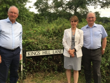 Cllr Tim Sawdon with Mattie Heaven and Cllr John Blundell