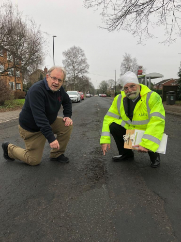 A local resident with Cllr Birdi