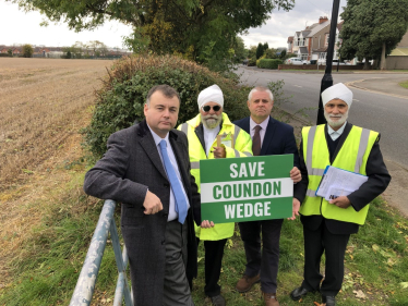 Councillors Ridley, Birdi, Male and Jandu at Coundon Wedge