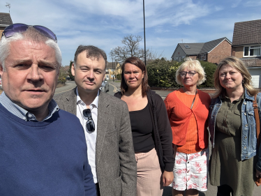 Councillors and residents on Alderminster Road, Coventry