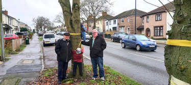 Cllr John Blundell and campaigner Frank Beechey