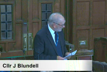 Cllr Blundell at Question Time FC 8SEP26