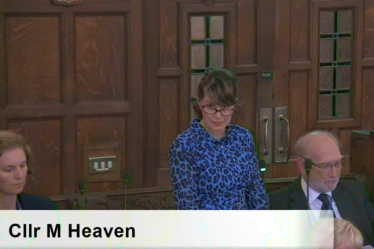 Cllr Mattie Heaven raising concerns in Full Council 8th Sept 2026